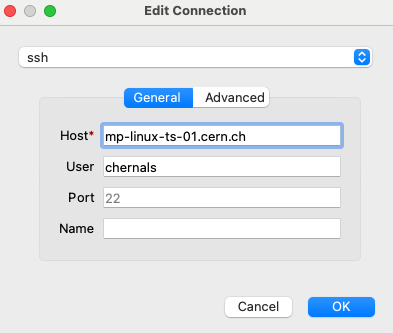 FastX SSH connection